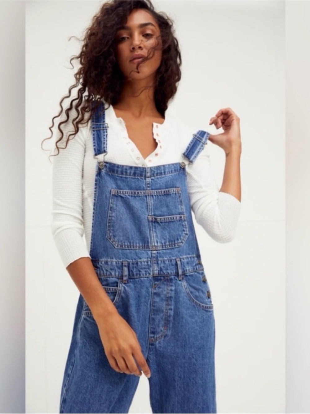 We The Free Blue Denim Overalls | Free People Ziggy Overalls